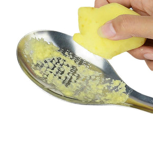 KCASA KC-GG045 Stainless Steel Garlic Lemon Cheese Grater Mixing Grinding Spoon Kitchen Tools