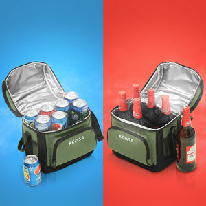 KCASA KC-CB01 12-can Soft Cooler Bag Travel Picnic Beach Camping Food Container Bag With Hard Liner 