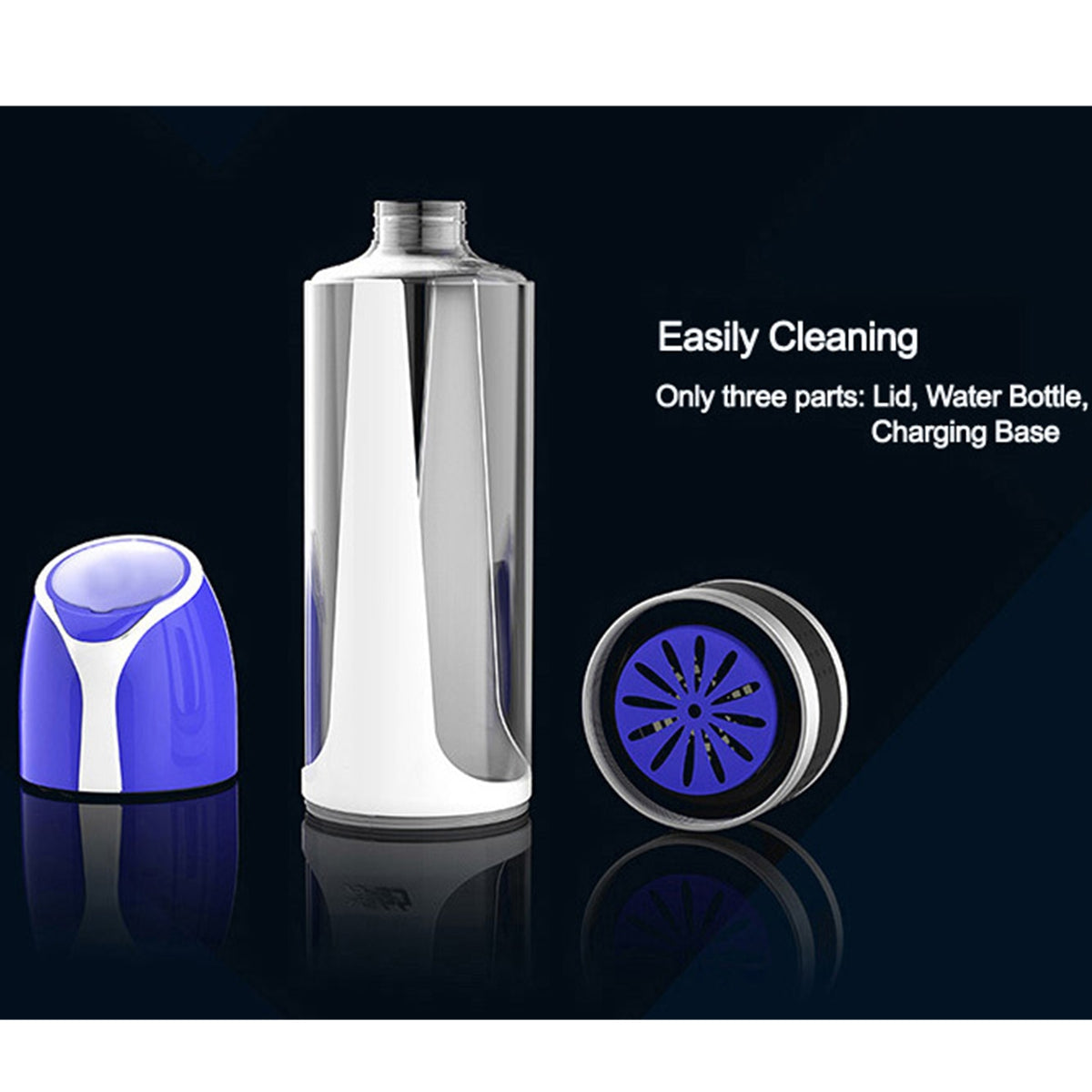 Portable USB Rechargable Hydrogens Rich Water Ionizer Maker Bottle Cup H2 USB Cable