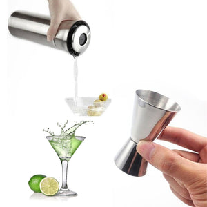 Drink Measure Cup Cocktail Shaker Jigger Single Double Shot Short Stainless Steel Spirit Party Wine Cup