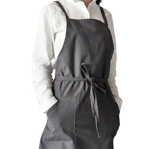 Cotton Aprons Kitchen Baking Overalls Pure Warm Color Simple Plain Style Apron