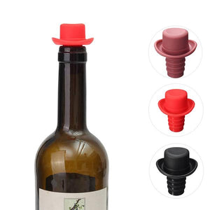 Food-grade Silicone Small Hat Fresh Beer bottle Stopper Wine Stopper Bottle Cork Cruet Dids Bottle Caps Closures