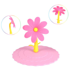 Colorful Flower Silicone Dustproof Cup Lid Leakproof Cup Cover