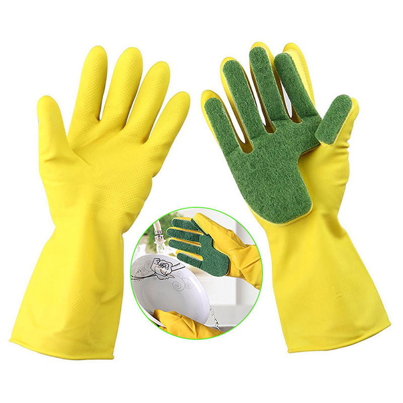 Honana 1 Pair Creative Home Washing Cleaning Gloves Garden Kitchen Dish Sponge Fingers Rubber Household Cleaning Gloves For Dishwashing  Cooking Glove 1 Pair