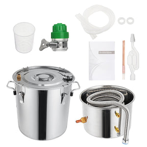 3GAL/5GAL/8GAL Water Distiller W-ine Alcohol Distiller Stainless Boiler W-ine Making Equipment Kit