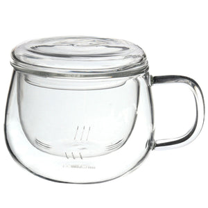 320ml Heat Resistant Transparent Glass Cup Tea Cup With Lid Infuser Filter