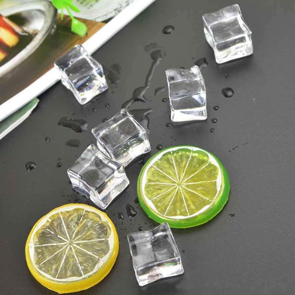 20/25/30mm Clear Acrylic Ice Cubes Bar Club Display Photography Props Home Decorations Ice Mold