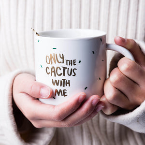 Creative Ceramic Coffee Cup Mug Water Cup Cactus Pattern Mug Durable Mug