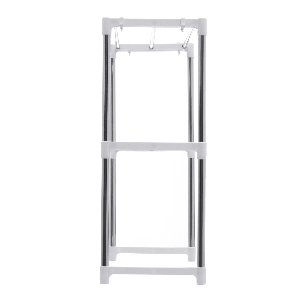 495-850mm Storage Shelf Double-layer Multi-function Telescopic Framework Kitchen Storage Rack