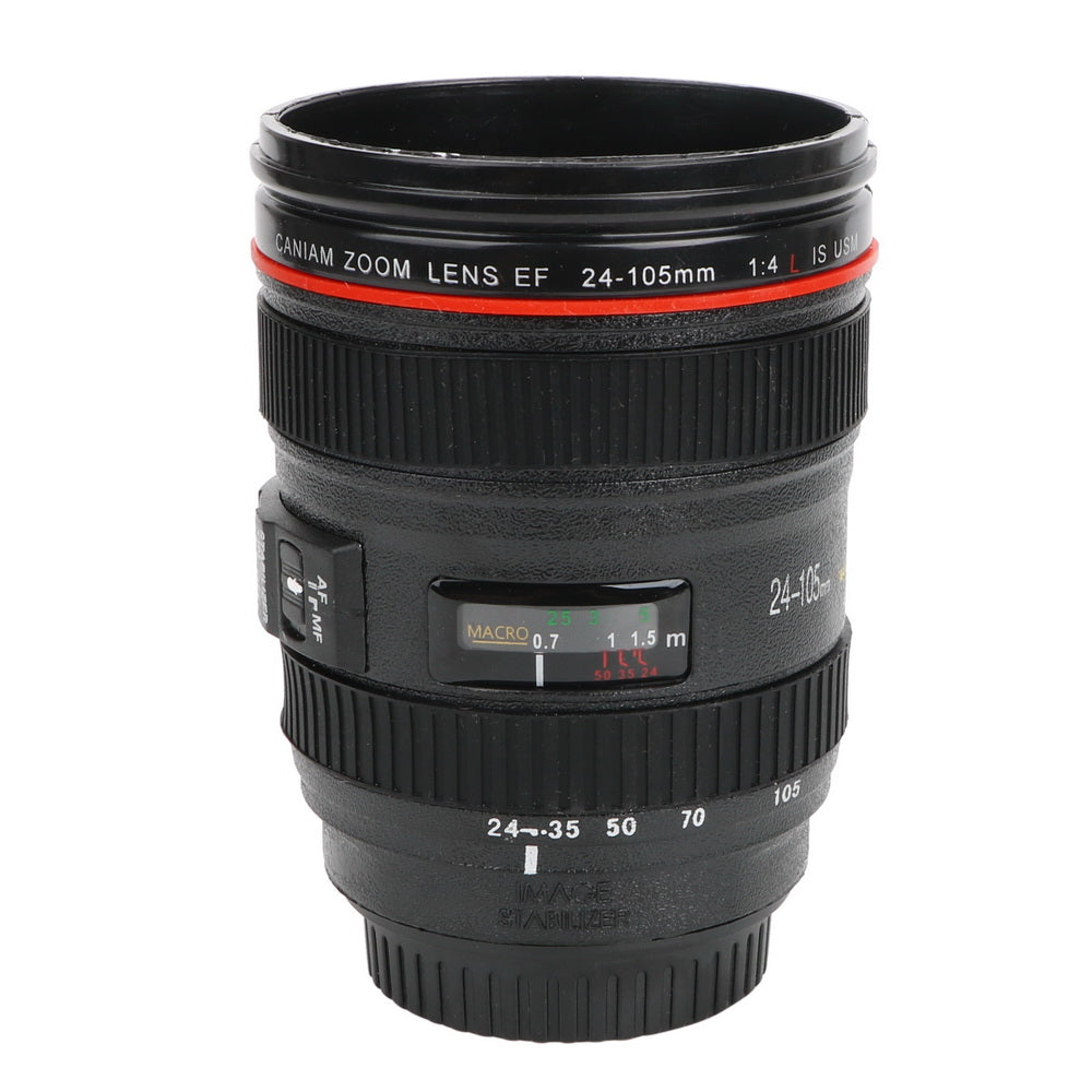 400ML Coffee Tea Mug SLR Camera Lens 24-105mm Food Grade PC 1:1 Scale Creative Cups