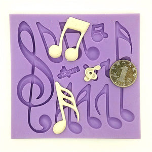 Musical Notes Fondant Cake Mold Silicone Chocolate Mold Baking Cake Decorating Tool